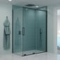 Image of Crosswater: Optix 10 Single Sliding Shower Door with Side Panel (10mm)