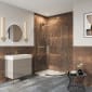 Image of Crosswater: Asura Offset Quadrant Shower Enclosure With Single Door (8mm)