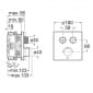 Image of T-3000 Wall-mounted Built-in Square Thermostatic Shower Mixer Valve (2-Way)
