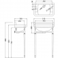 Image of Burlington Edwardian Rectangular Cloakroom 515mm Basin