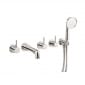 Image of Crosswater MPRO Industrial 5 Hole Bath Filler Set & Shower Handset